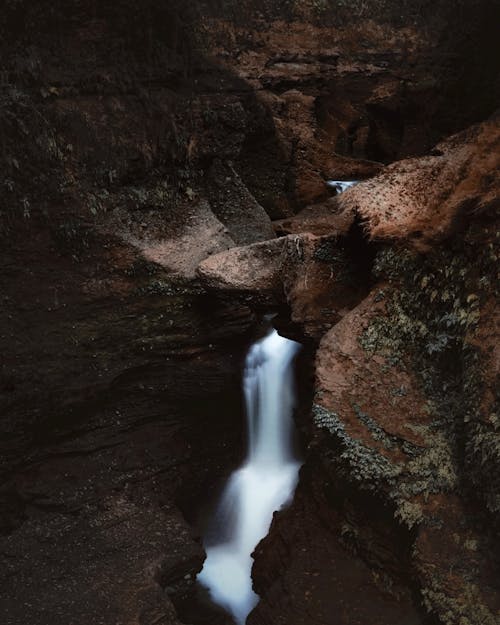 Waterfall among Rocks
