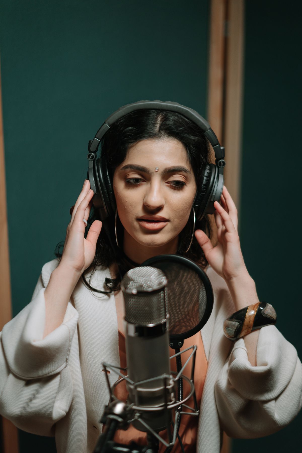 Vocal recording session