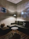 Interior of living room with furniture
