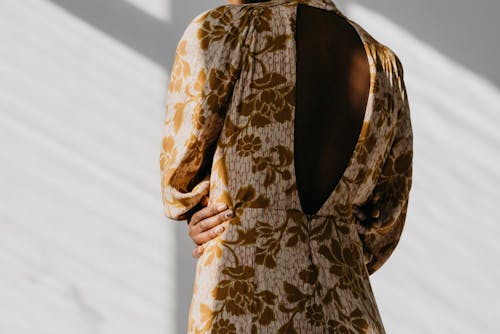 Back View of a Person Wearing a Yellow Dress