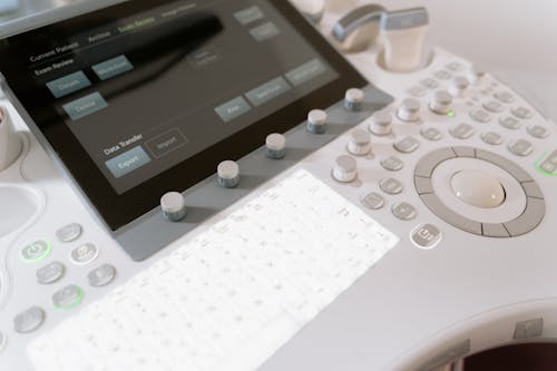 Close-Up Shot of an Ultrasound Scanner