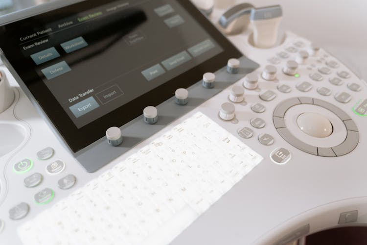 Close-Up Shot Of An Ultrasound Scanner