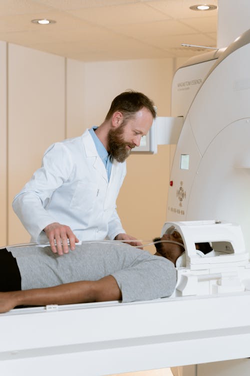 Person undergoing an X-ray Tomography 