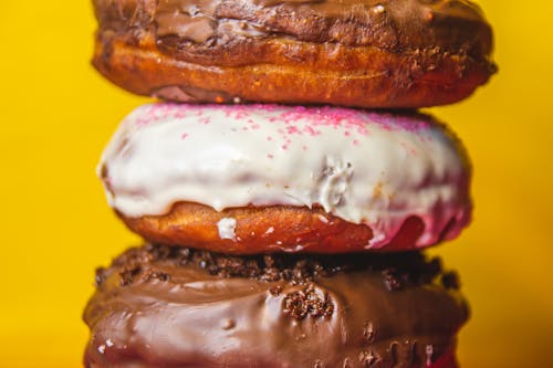 Close-Up Shot of Doughnuts 