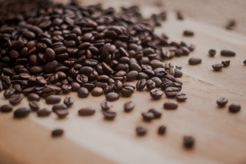 Free Close-Up Shot of Roasted Coffee Beans Stock Photo