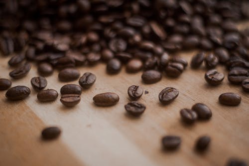 Free Close-Up Shot of Roasted Coffee Beans Stock Photo