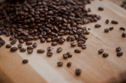 Close-Up Shot of Roasted Coffee Beans 