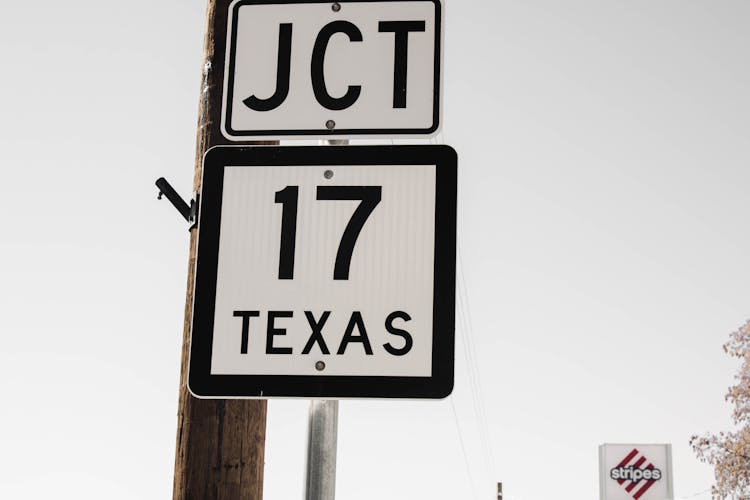 Black And White Street Sign