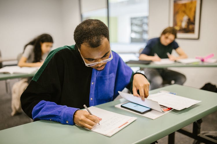 Student Cheating During An Exam