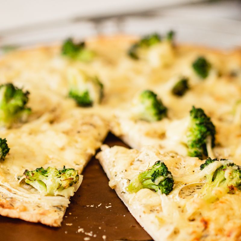 Air Fryer Charred Broccoli and Crispy Shallot Dip
