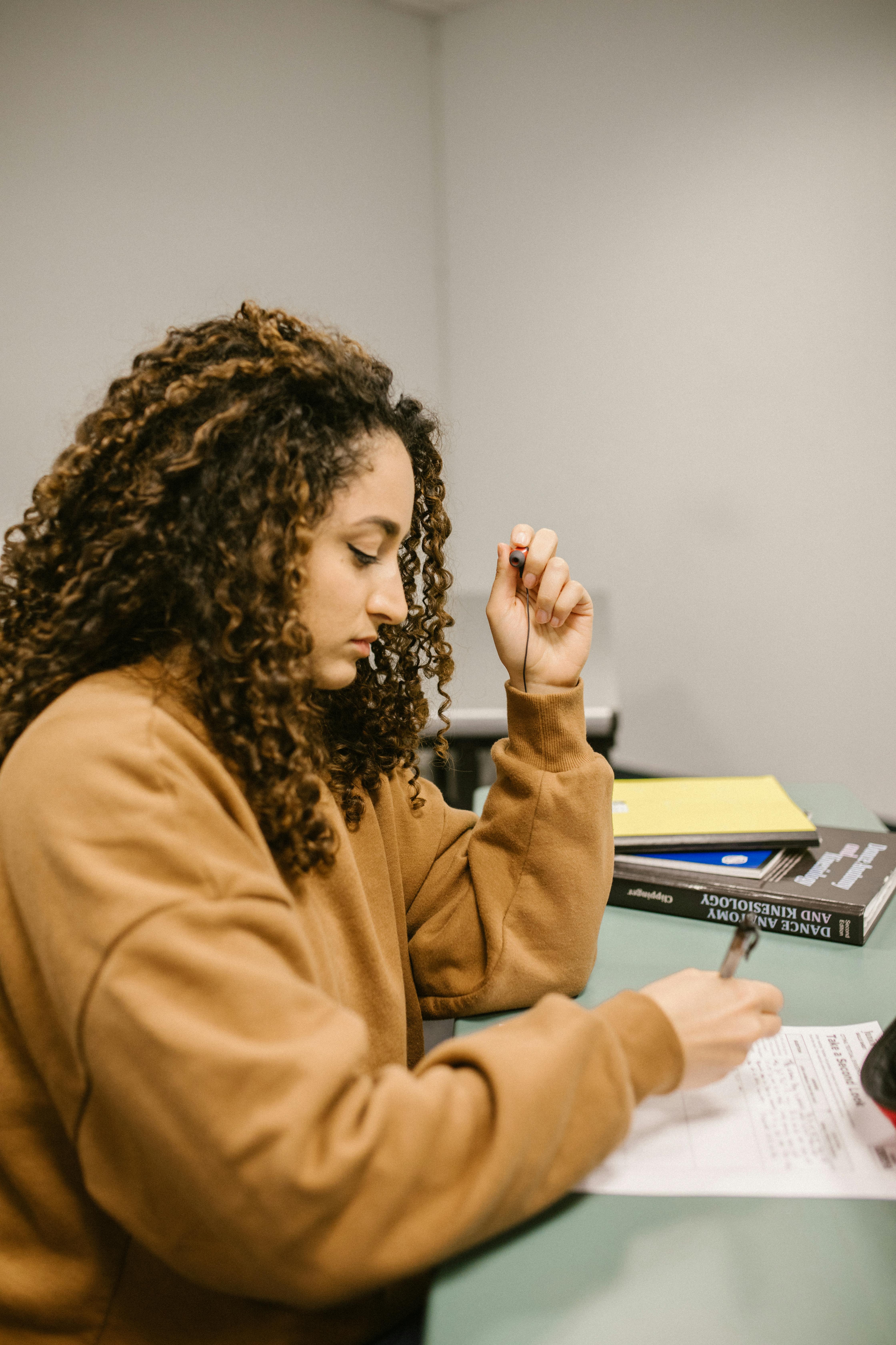 student cheating during an exam