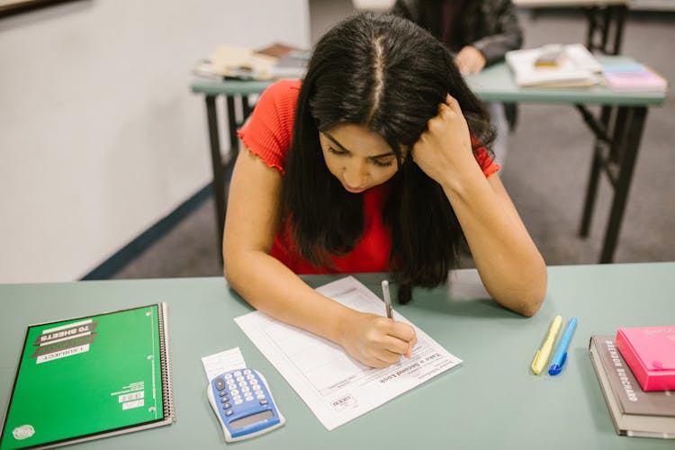 Student Cheating During An Exam