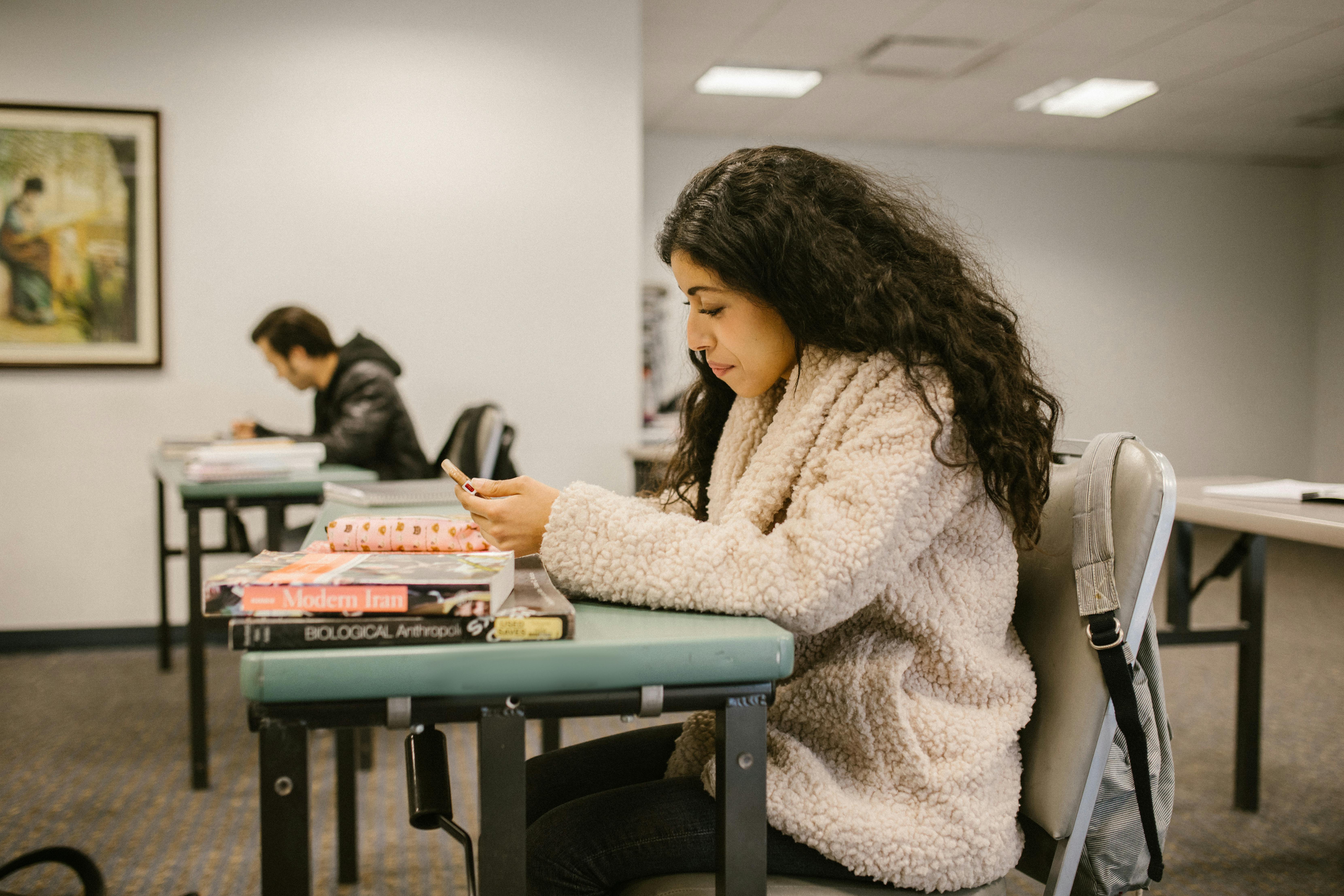 student cheating during an exam