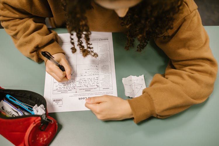 Student Cheating During An Exam