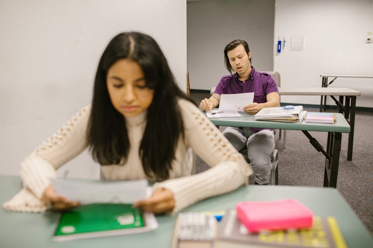 Student Looking At His Test Result