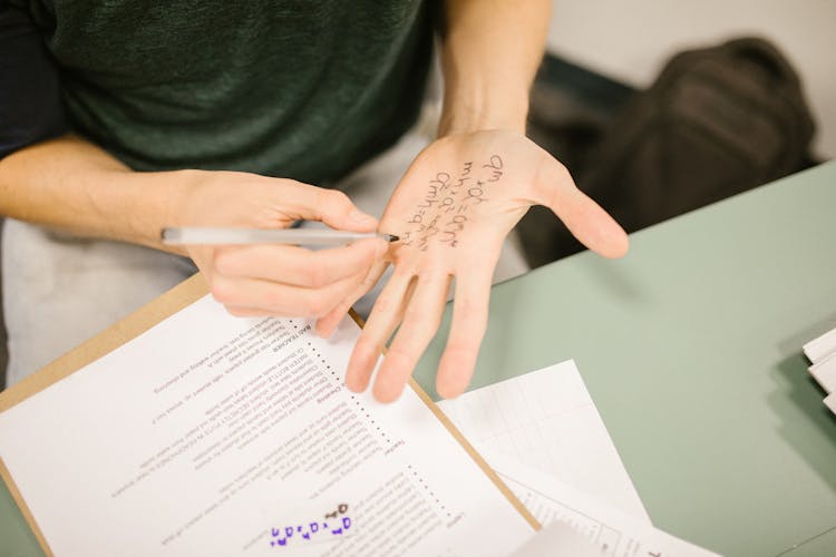 Student Cheating During An Exam