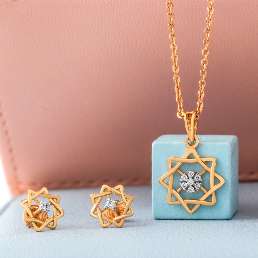 Drop pendant in gold