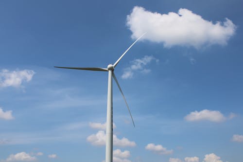 Free A White Wind Turbine Stock Photo