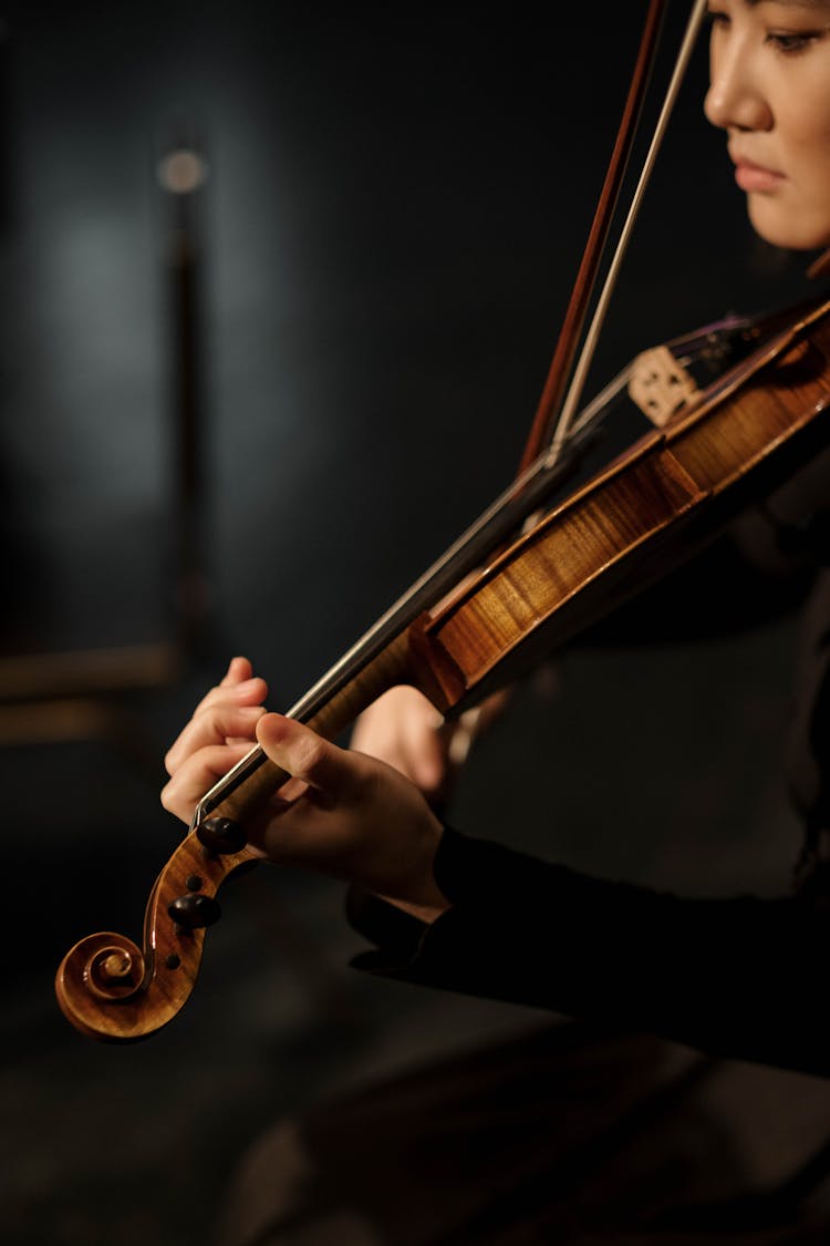 A Woman Playing Violin