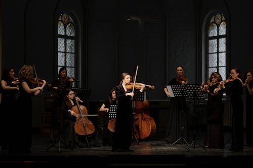 Women Performing as Part of an Orchestra