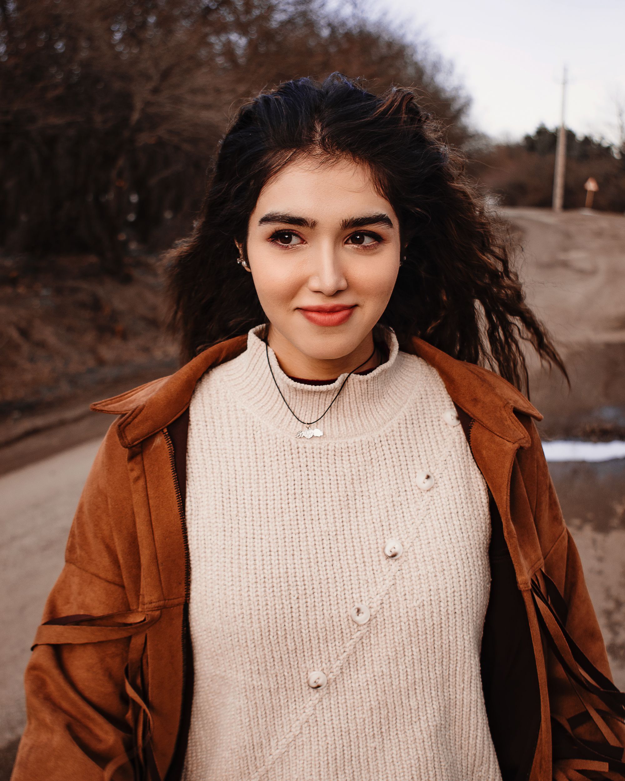 A Woman in Brown Coat · Free Stock Photo