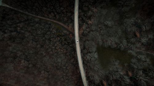 Aerial View of Bridge in Winter Landscape · Free Stock Photo