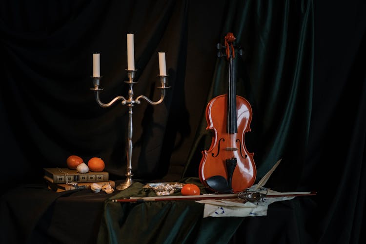 Candelabrum And A Violin