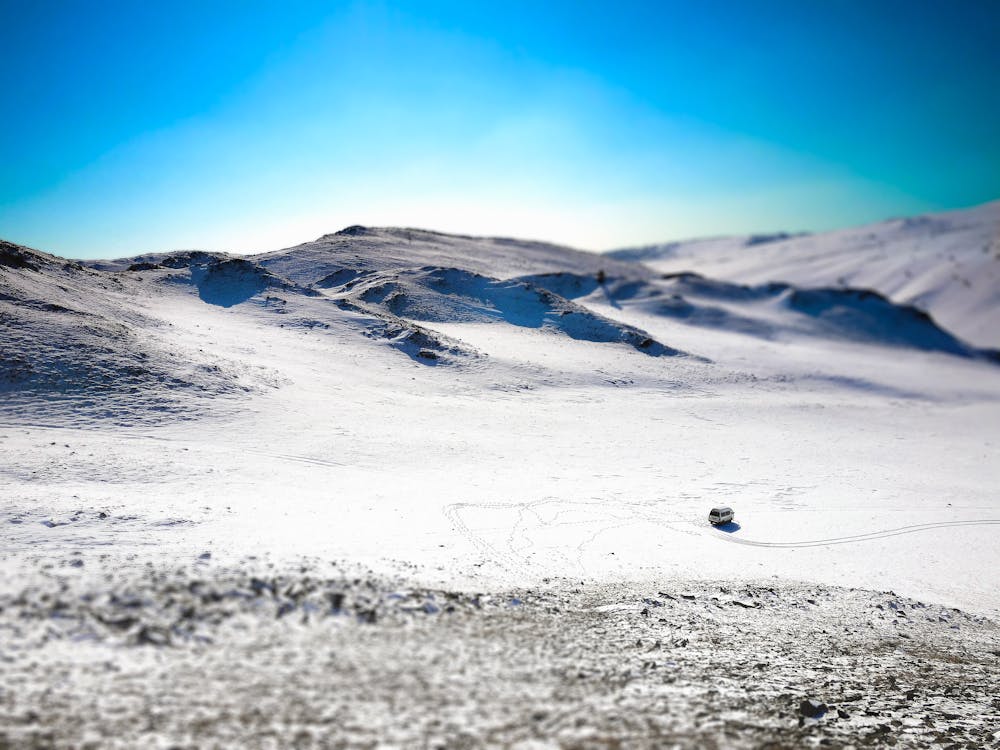 Sfondo Di Un Campo Nel Deserto Bianco