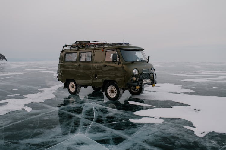 Car On A Frozen Lake