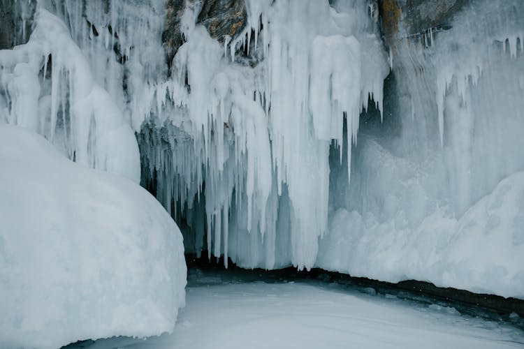 Icicles In Winter