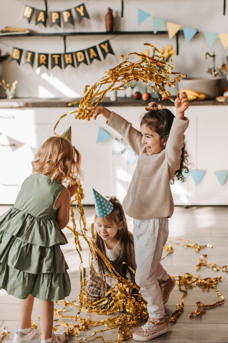 Happy Children Celebrating Birthday 