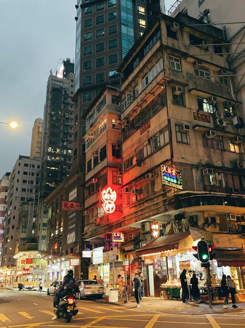 Photo of City Street in Evening