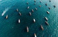 Aerial View of Boats on Sea