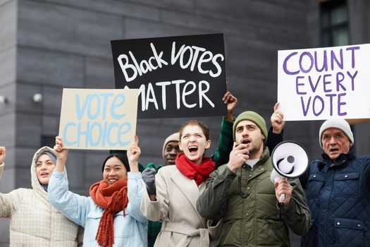 People Protesting on the Street