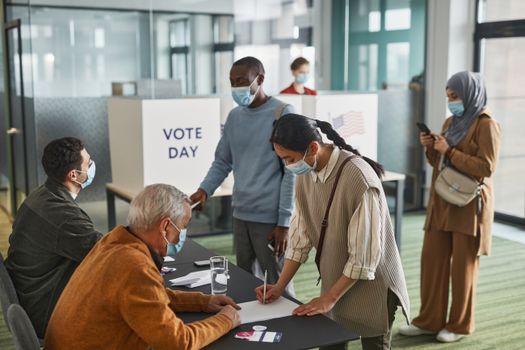 People Inside the Voting Precint