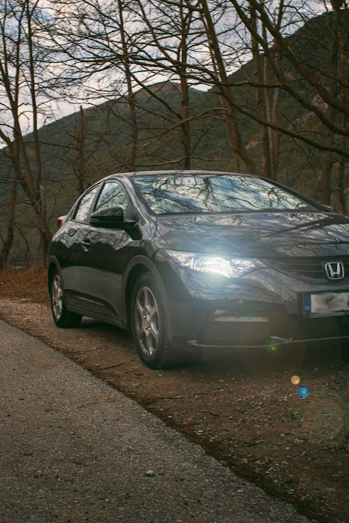 Free stock photo of black car, cloudy day, honda