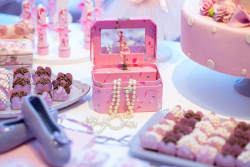 Pink Jewelry Box with a Ballerina Figurine