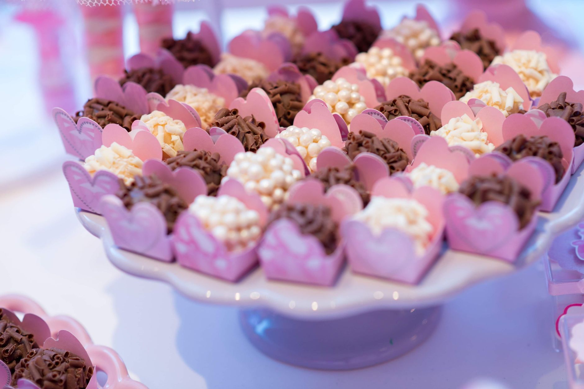 Wedding dessert table with cupcakes and cookies