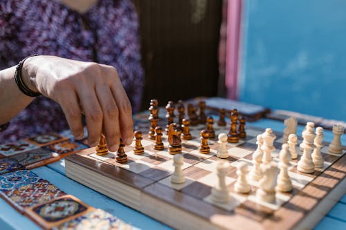 A Person Playing Chess 