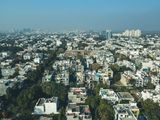 Gurugram's residential blocks from above