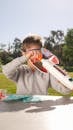A Boy Playing a Rocket