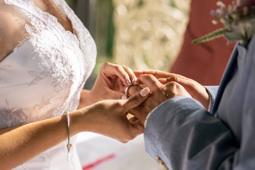 A Wearing Ring to Her Husband