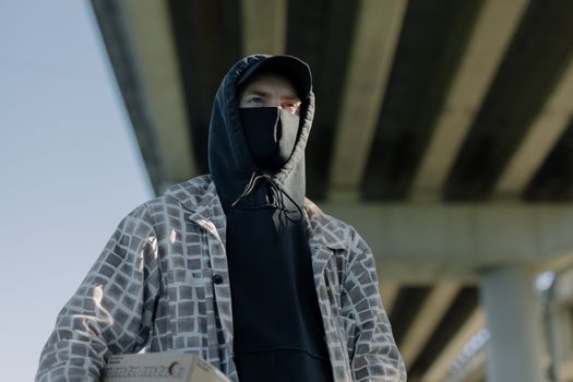 Man in Black and White Hoodie