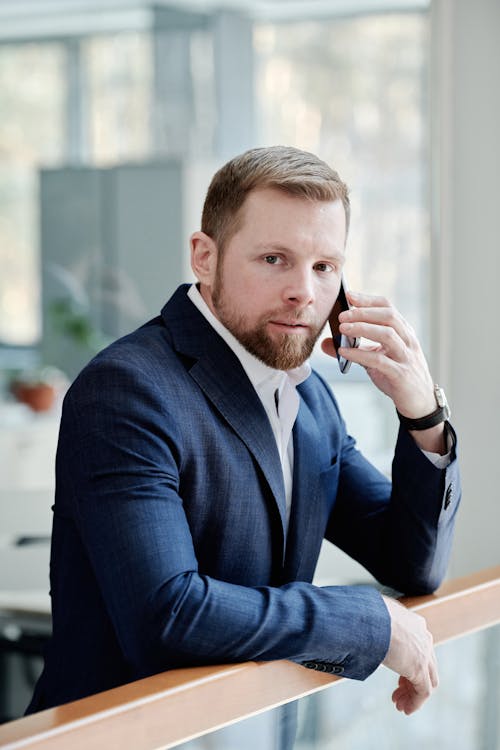 A Man in Blue Suit