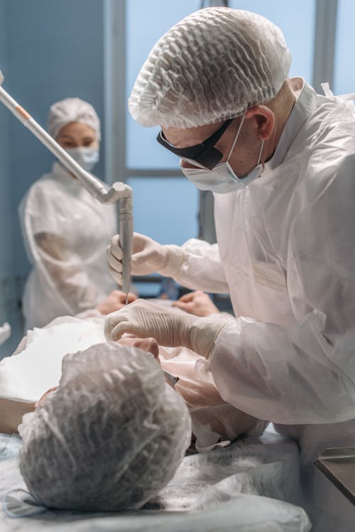 A Surgeon Performing a Surgery