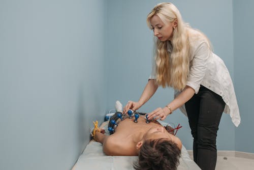 Patient Lying in a Doctors Office 