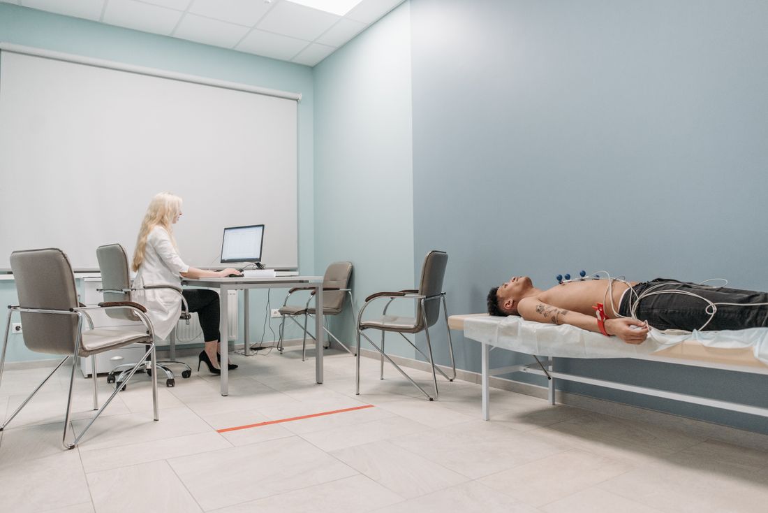 Bright, modern treatment room at the DECA clinic