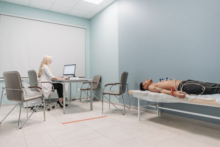 Bright, modern treatment room at the DECA clinic
