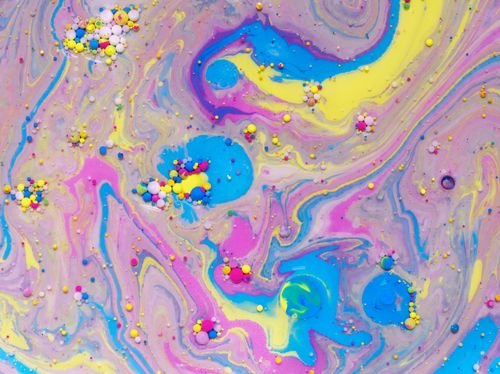 Free An abstract and colorful swirl pattern featuring vibrant hues and textures, ideal for art and design projects. Stock Photo