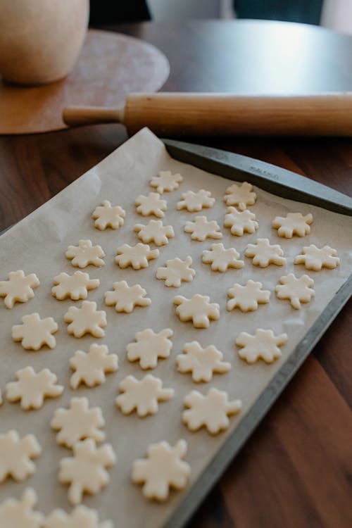 Free 
Cookie Doughs on a Sheet Pan Stock Photo